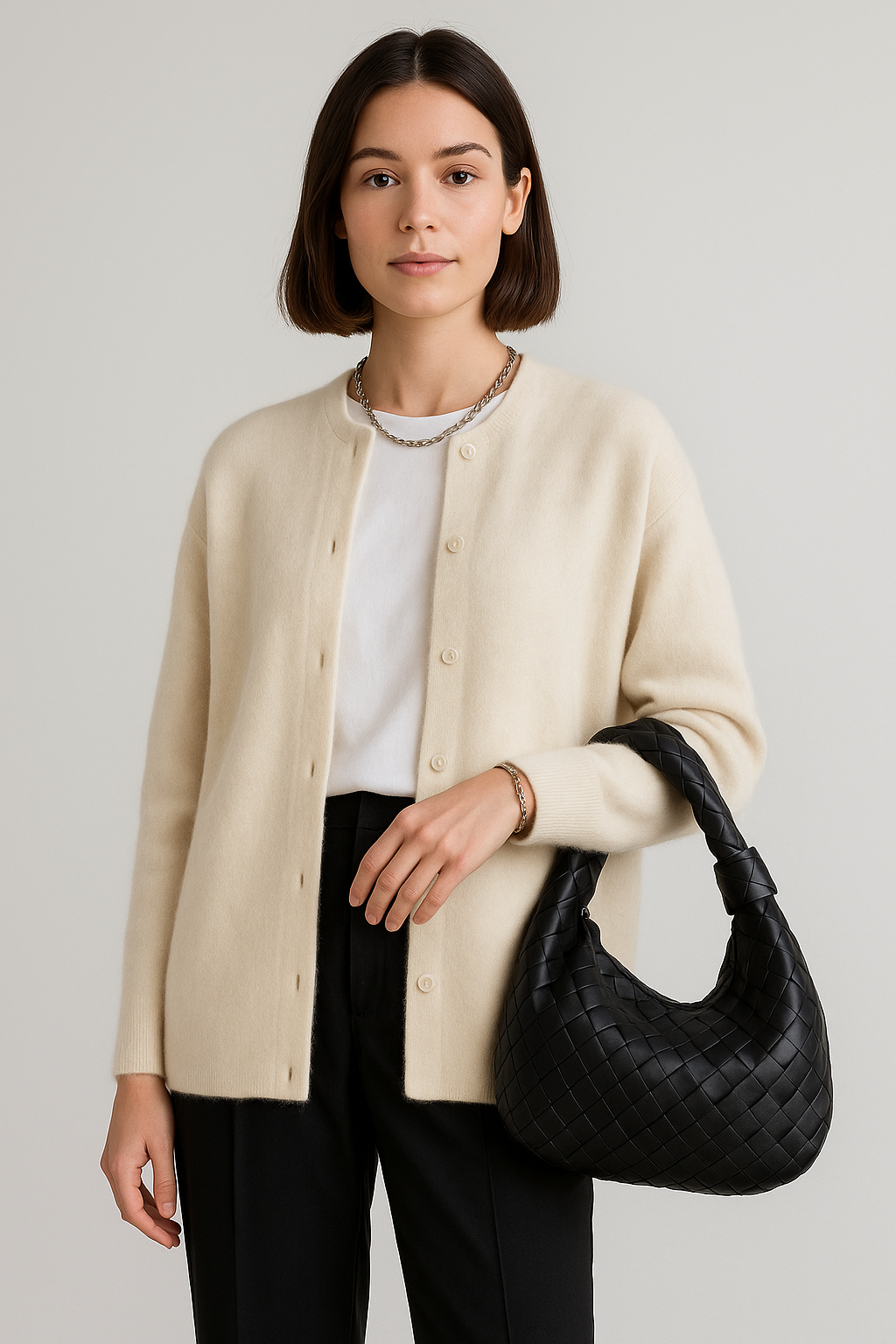 Lightweight Open-Front Cardigan for Women | Seraphine Beige One Size