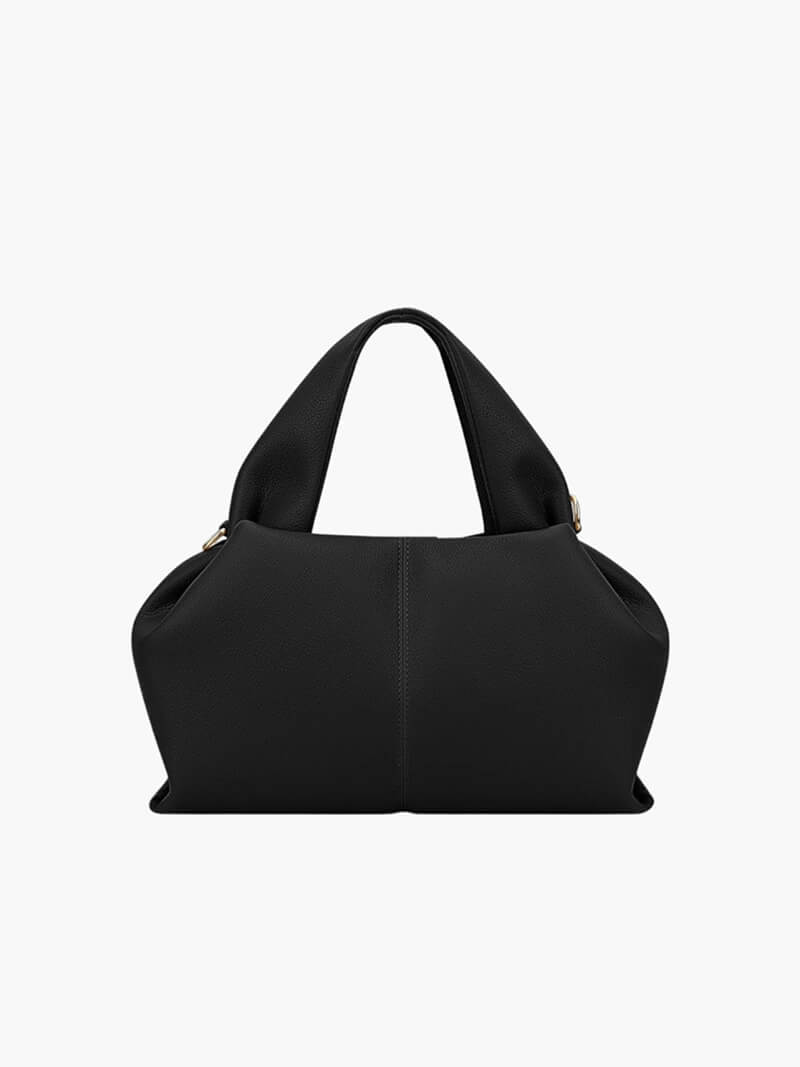 Serelina – Elegant Faux Leather Shoulder Bag Black