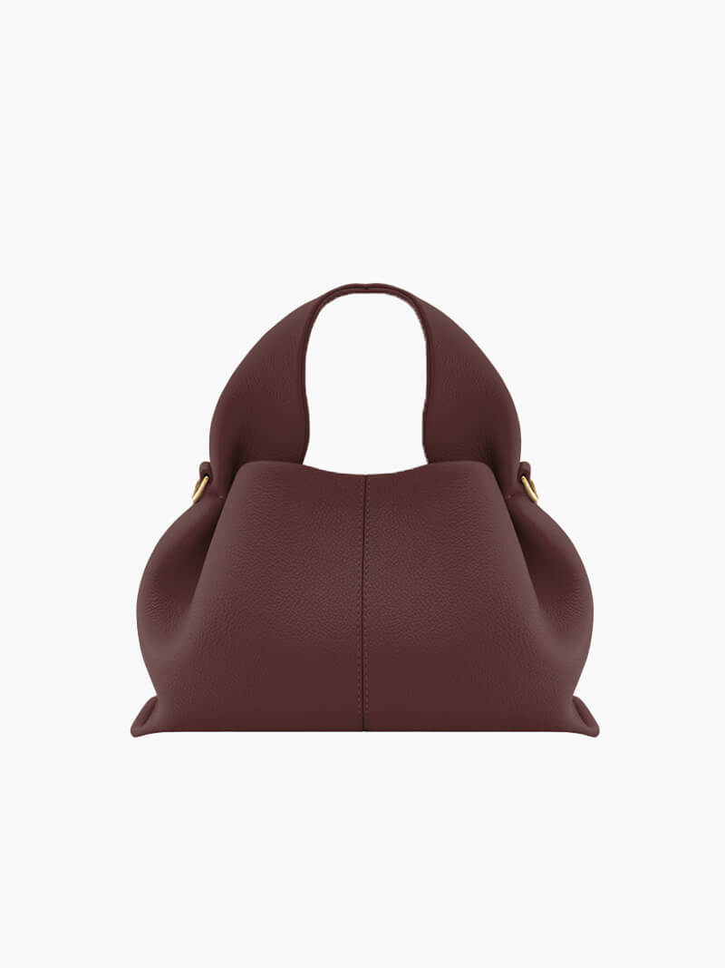 Serelina – Elegant Faux Leather Shoulder Bag Burgundy