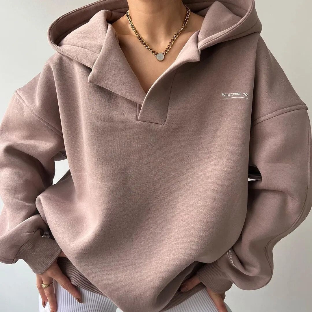 Casual Winter Hoodie Relaxed Fit for Women | Siba Rose