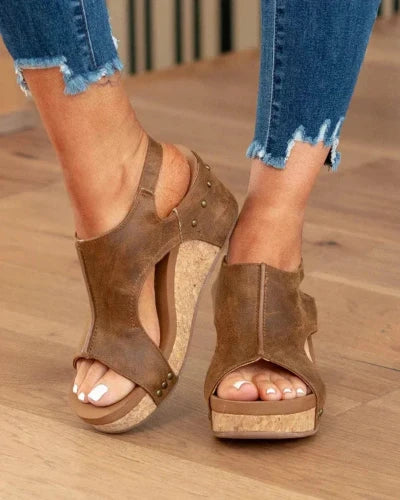 Summer Platform Sandals for Women | Sienna Brown