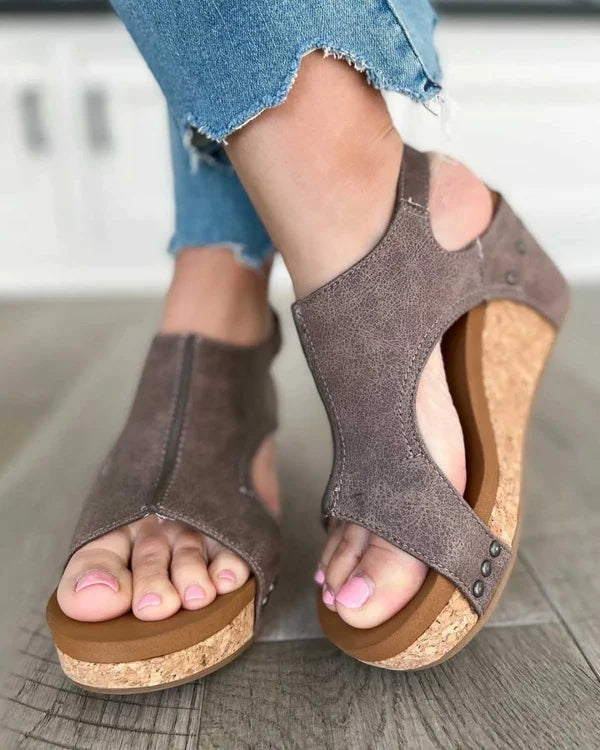 Summer Platform Sandals for Women | Sienna Grey