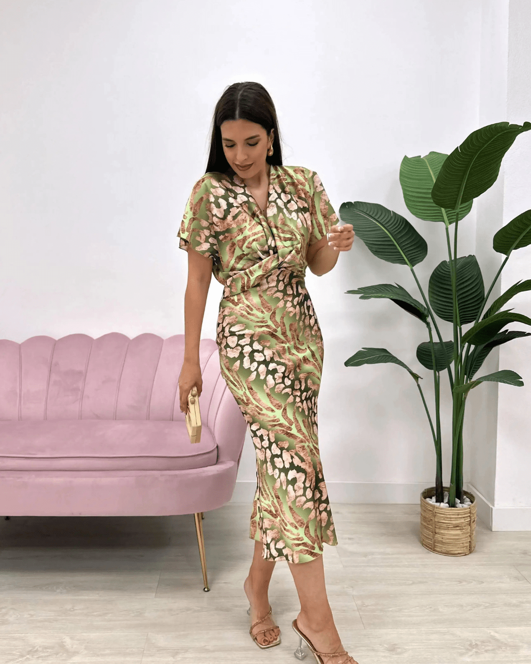 Green Signature Elegance Dress for Women | Maria
