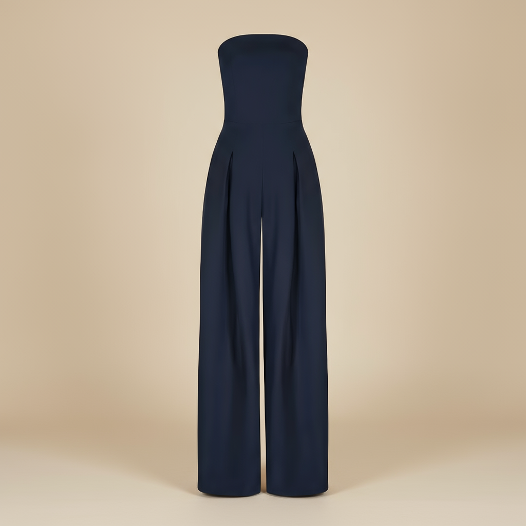 Sleara | Strapless Wide-Leg Jumpsuit