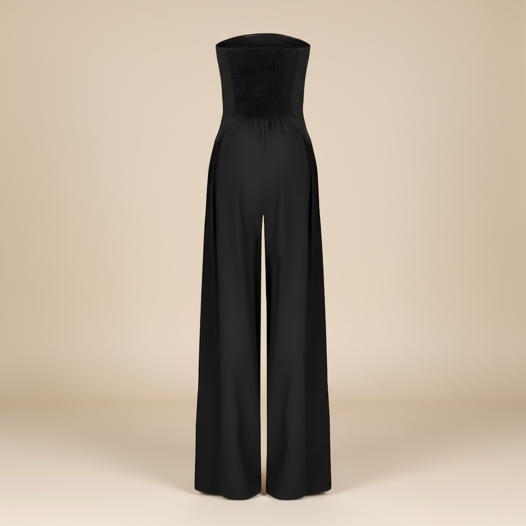 Sleara | Strapless Wide-Leg Jumpsuit