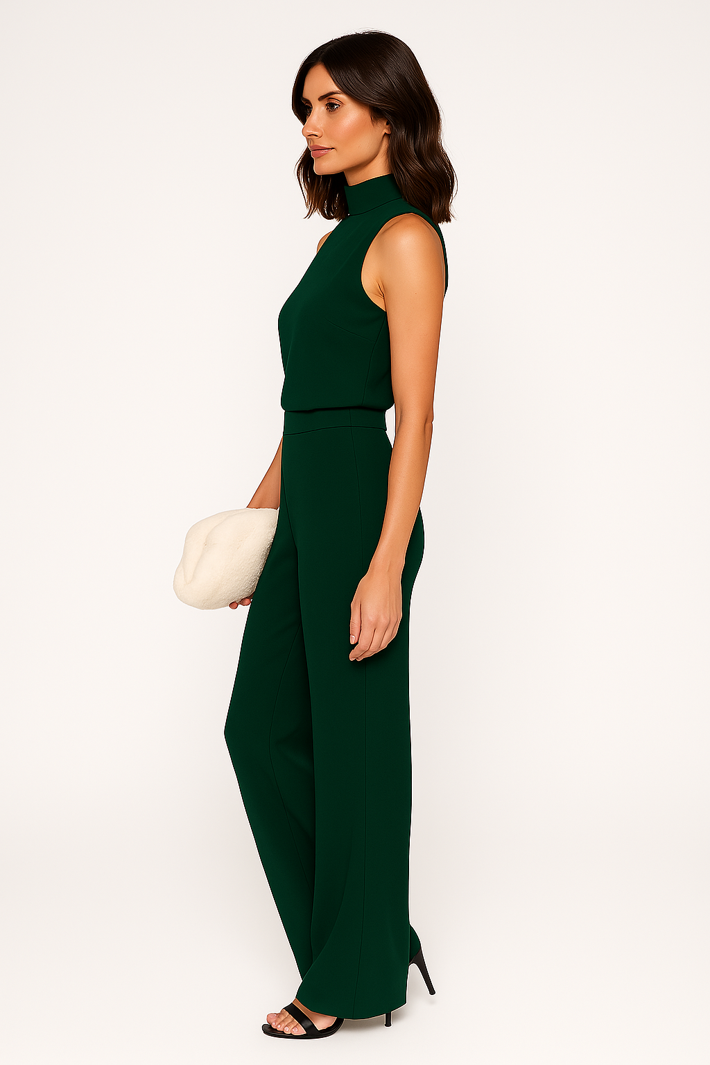 Green Sleeveless Jumpsuit for Women | Adeline