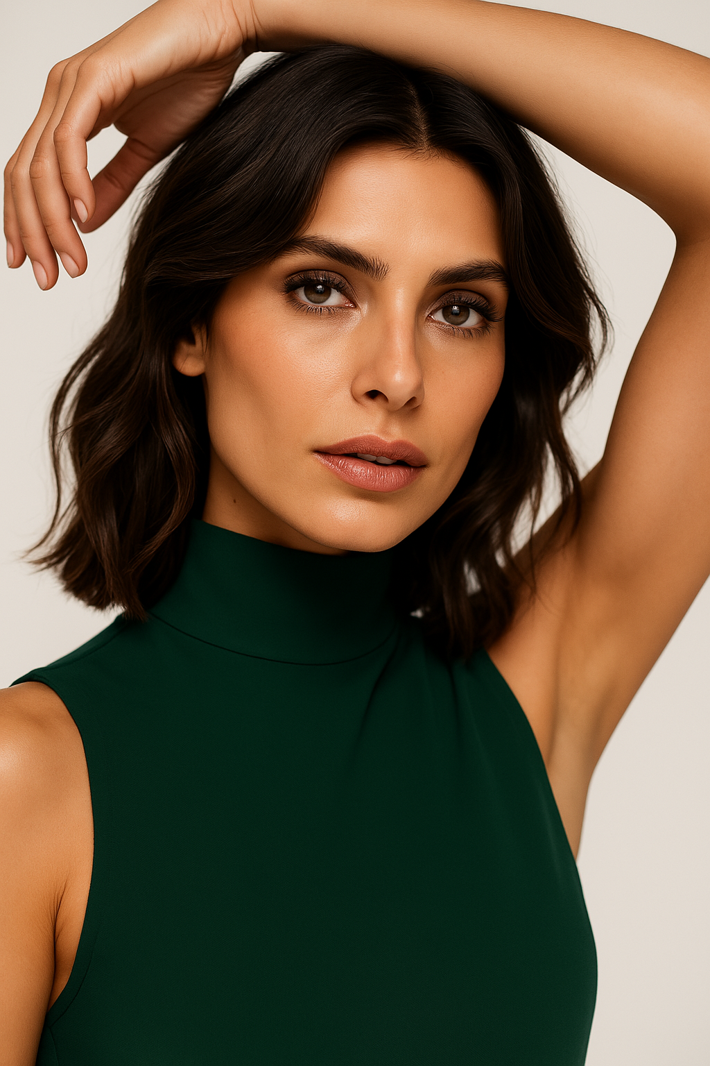 Green Sleeveless Jumpsuit for Women | Adeline