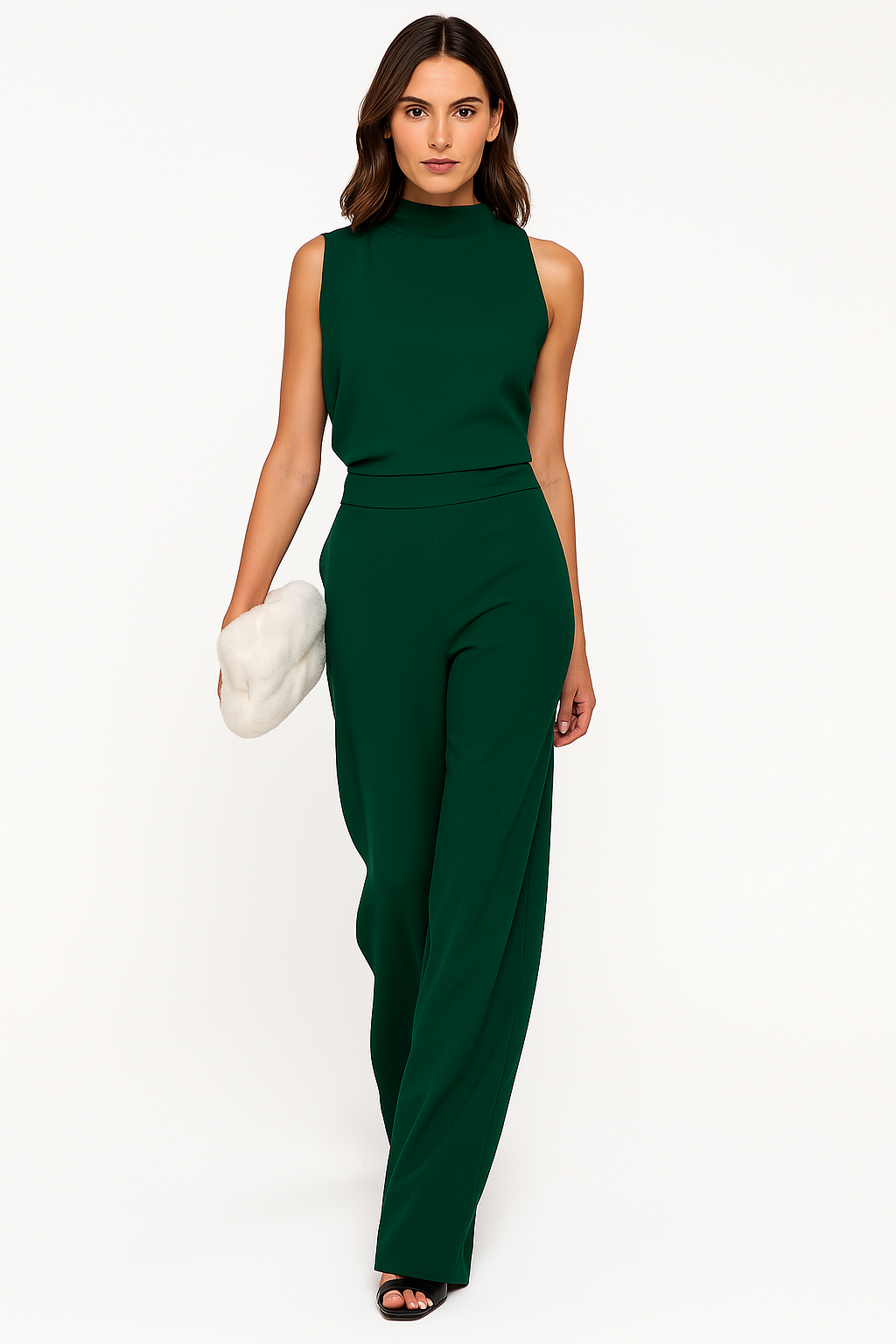 Green Sleeveless Jumpsuit for Women | Adeline Green