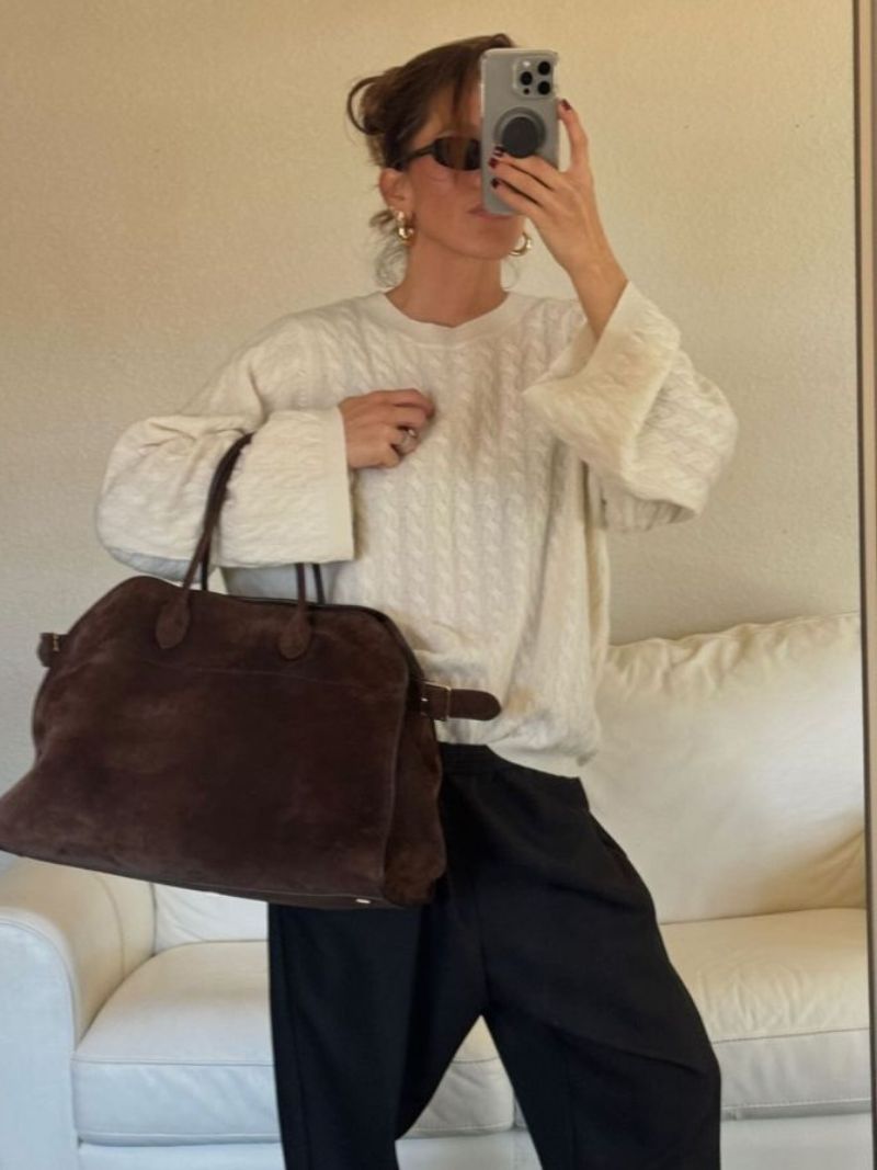 Spacious Vegan Leather Tote Bag for Women | Sandara