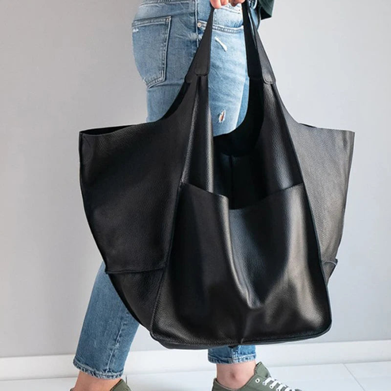 Spacious Beach Tote Shopper Bag For Women | Lirena Black One Size