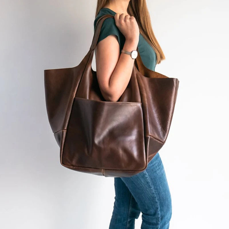 Spacious Beach Tote Shopper Bag For Women | Lirena Coffee One Size