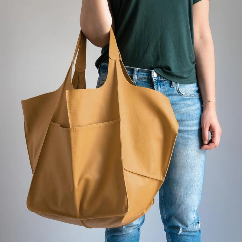 Spacious Beach Tote Shopper Bag For Women | Lirena Yellow One Size