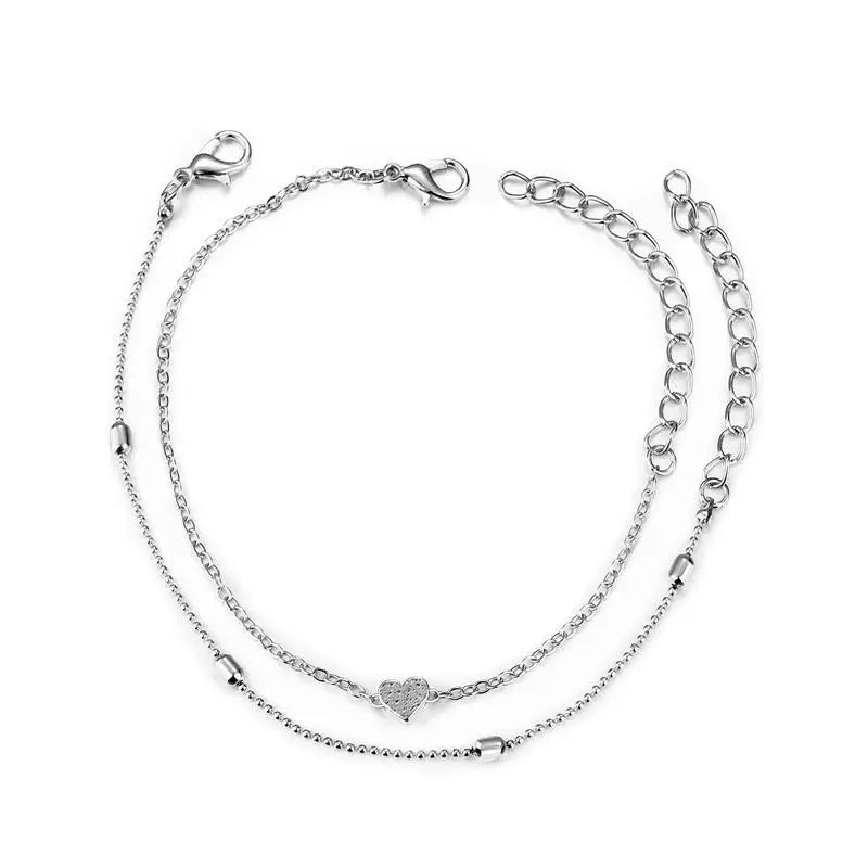 Sparkling Rhinestone Chain Anklet for Women | Giulia Style 9 One size