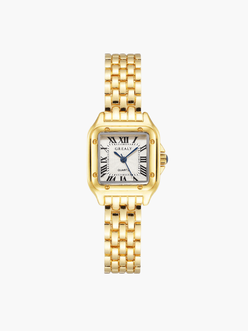 Square Gold Quartz Watch For Women | Jorina Gold One Size