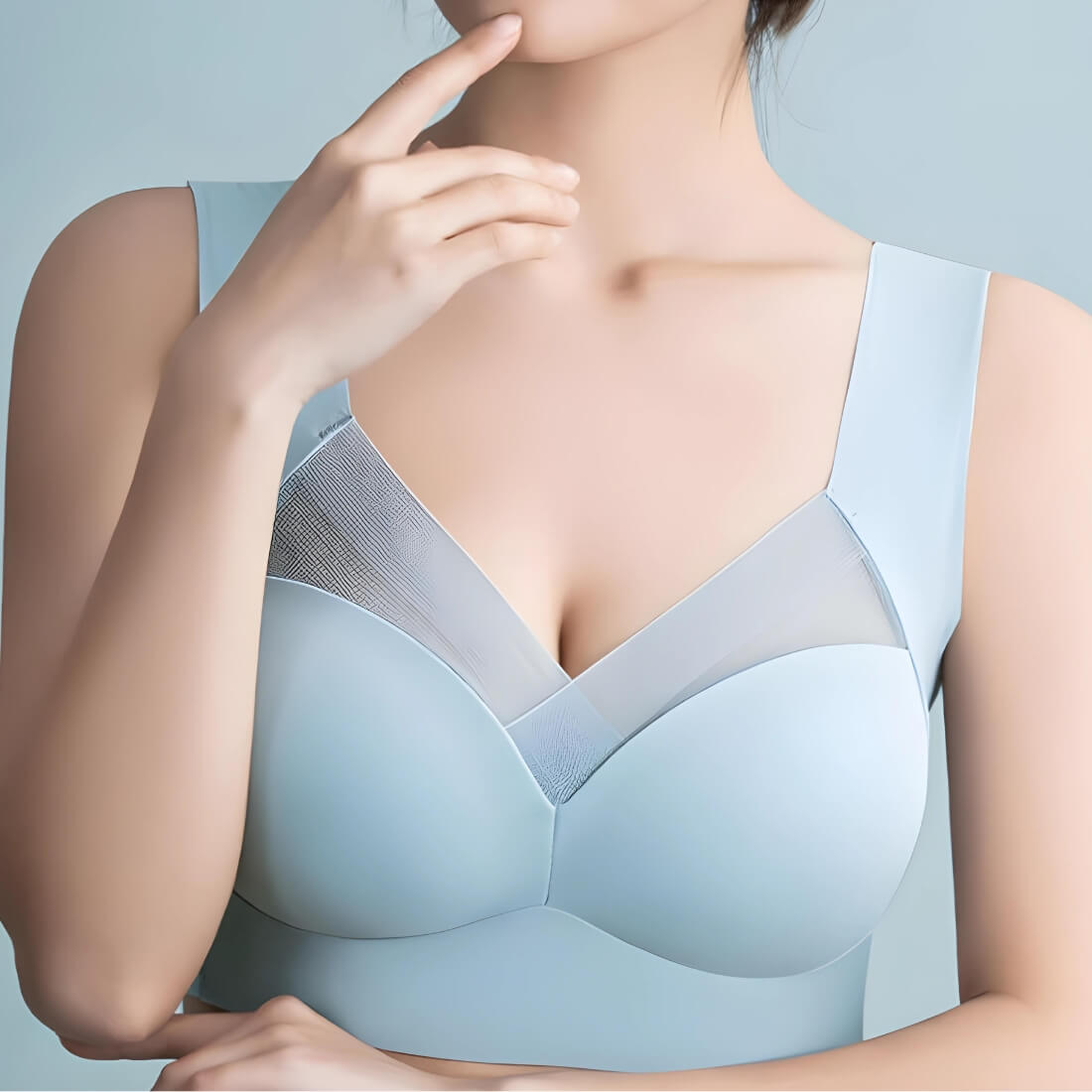 Stylish Wireless Push-Up Comfort Bra for Women | Eleanor Blue