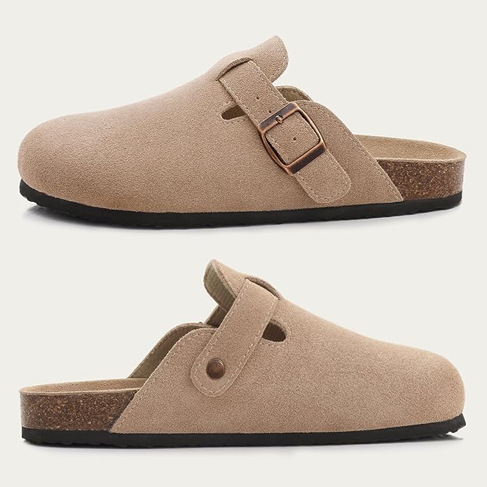 Suede Buckle Style Clogs for Women | Channah