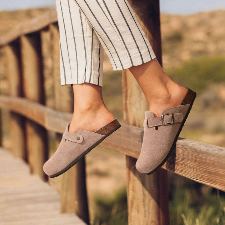 Suede Buckle Style Clogs for Women | Channah