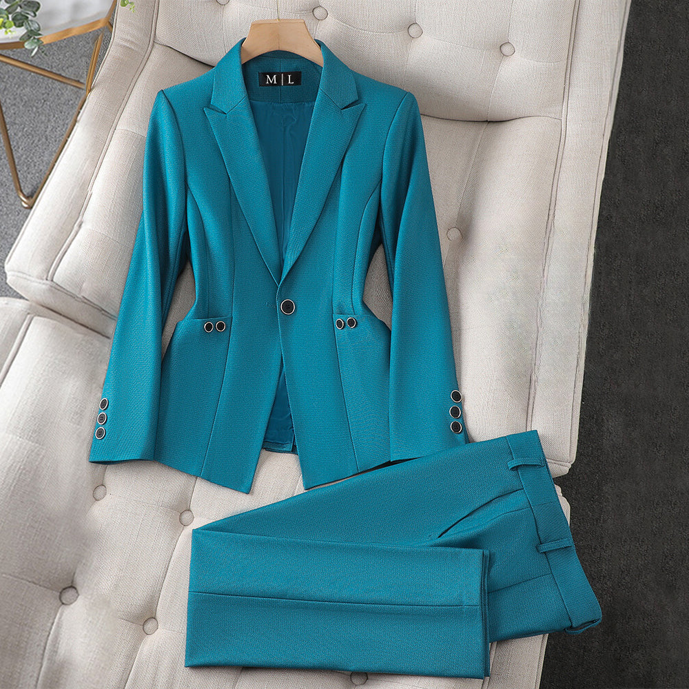 Tailored Pant and Blazet Suit Set for Women | Rossi Blue