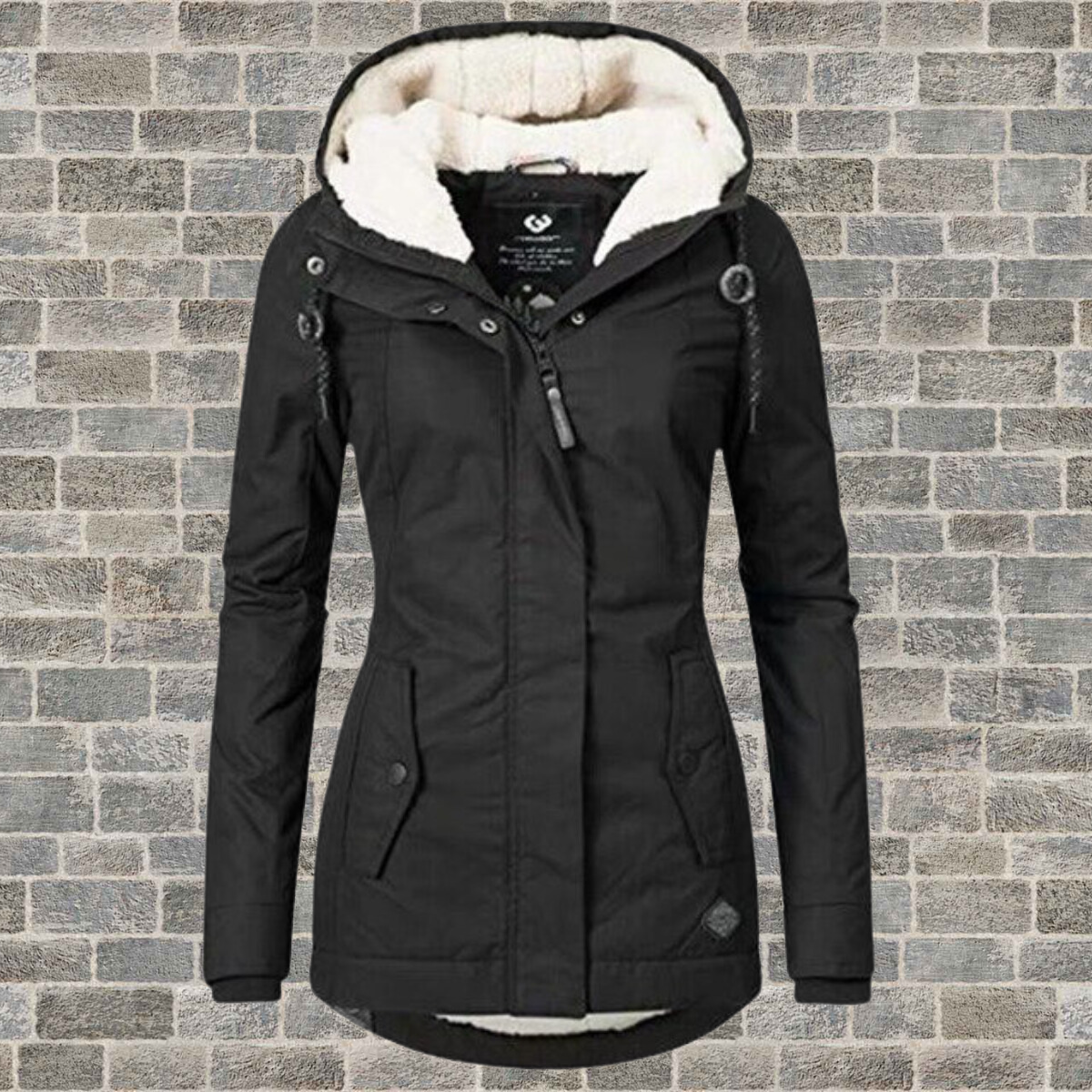 Pleated Cotton Hooded Coat Stylish Design for Women | Taylor Black