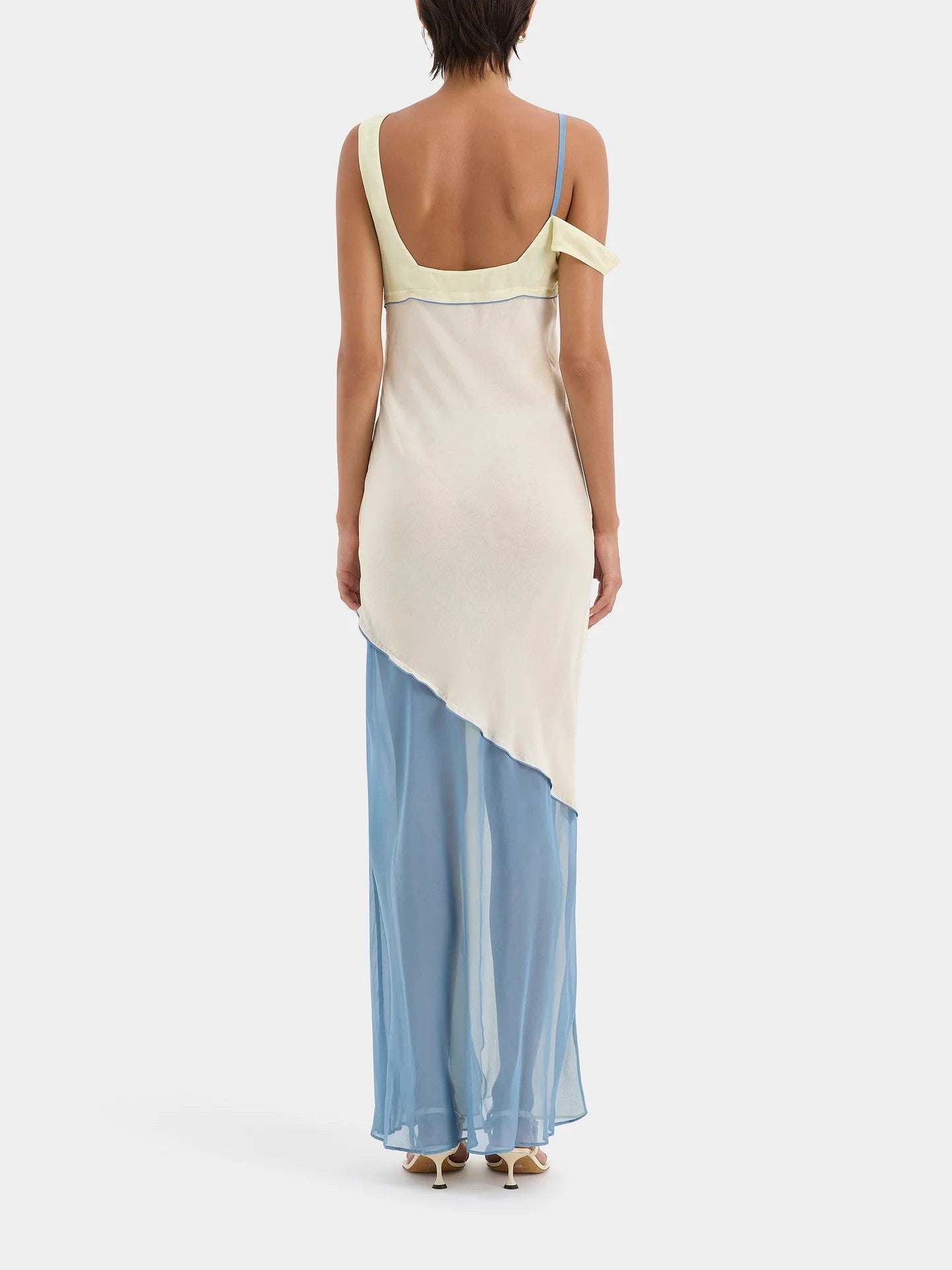 Asymmetrical Colorblock Maxi Dress for Women | Tylia