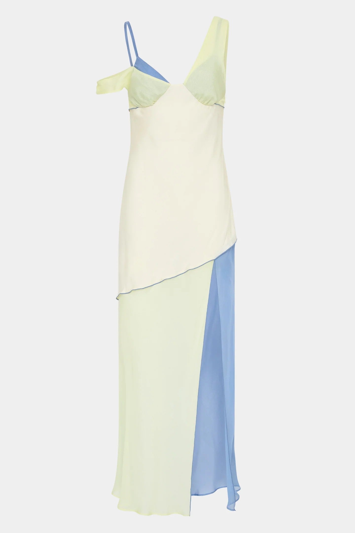 Asymmetrical Colorblock Maxi Dress for Women | Tylia