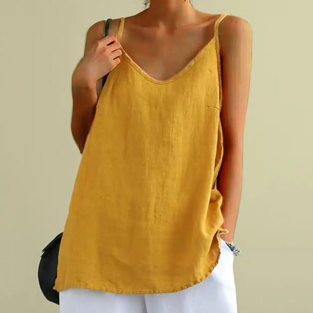V-Neck Sleeveless Spaghetti Strap Top for Women | Zilora