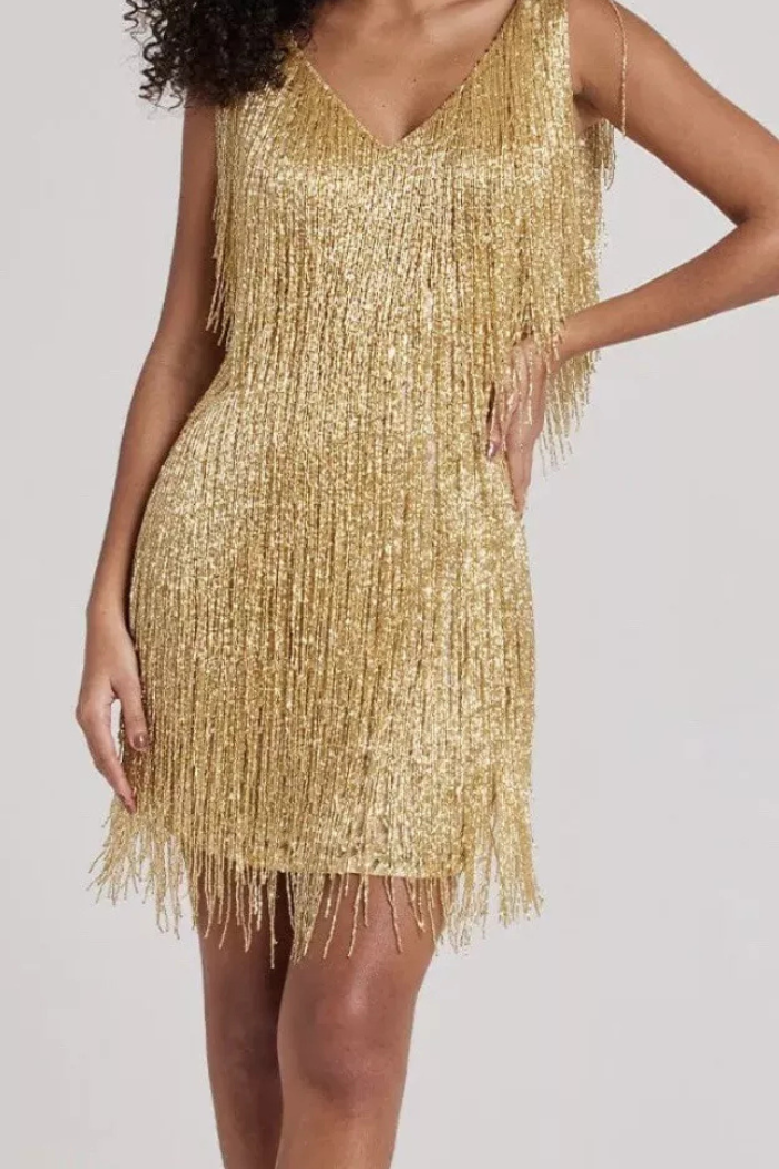 Mini Party Dress with Tassels for Women | Vanna