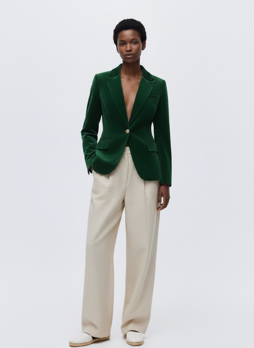 Velvet Blazer Tailored Fit for Women | Vivienne