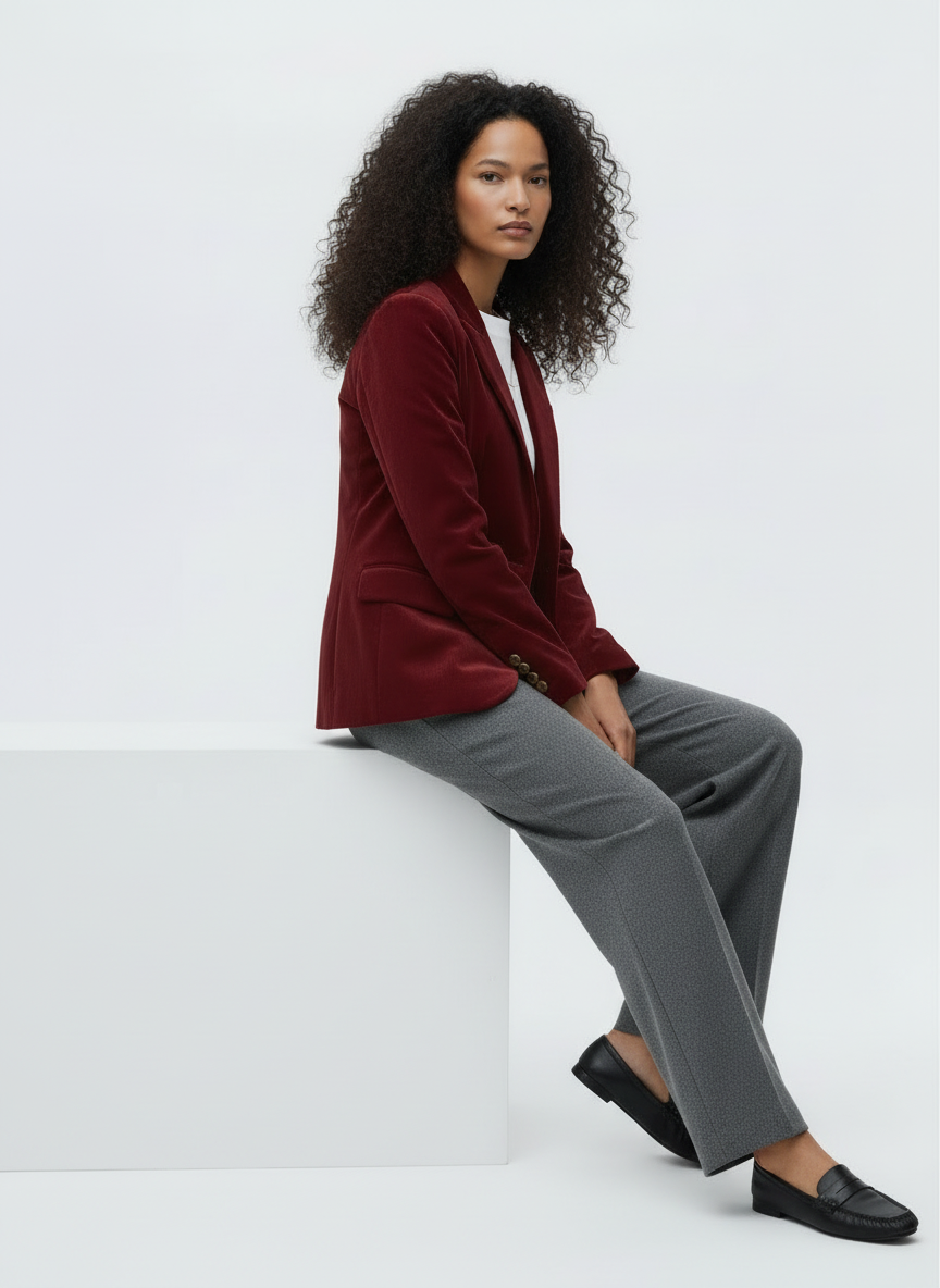 Velvet Blazer Tailored Fit for Women | Vivienne