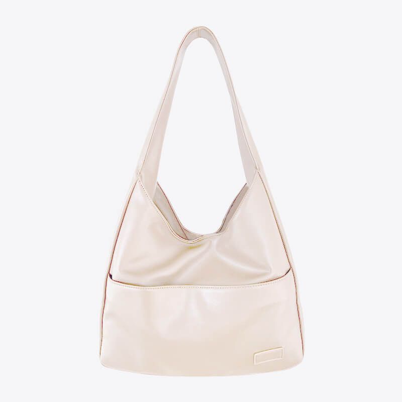 Classic Faux Leather Shoulder Bag Stylish Design for Women | Veriane White One-Size