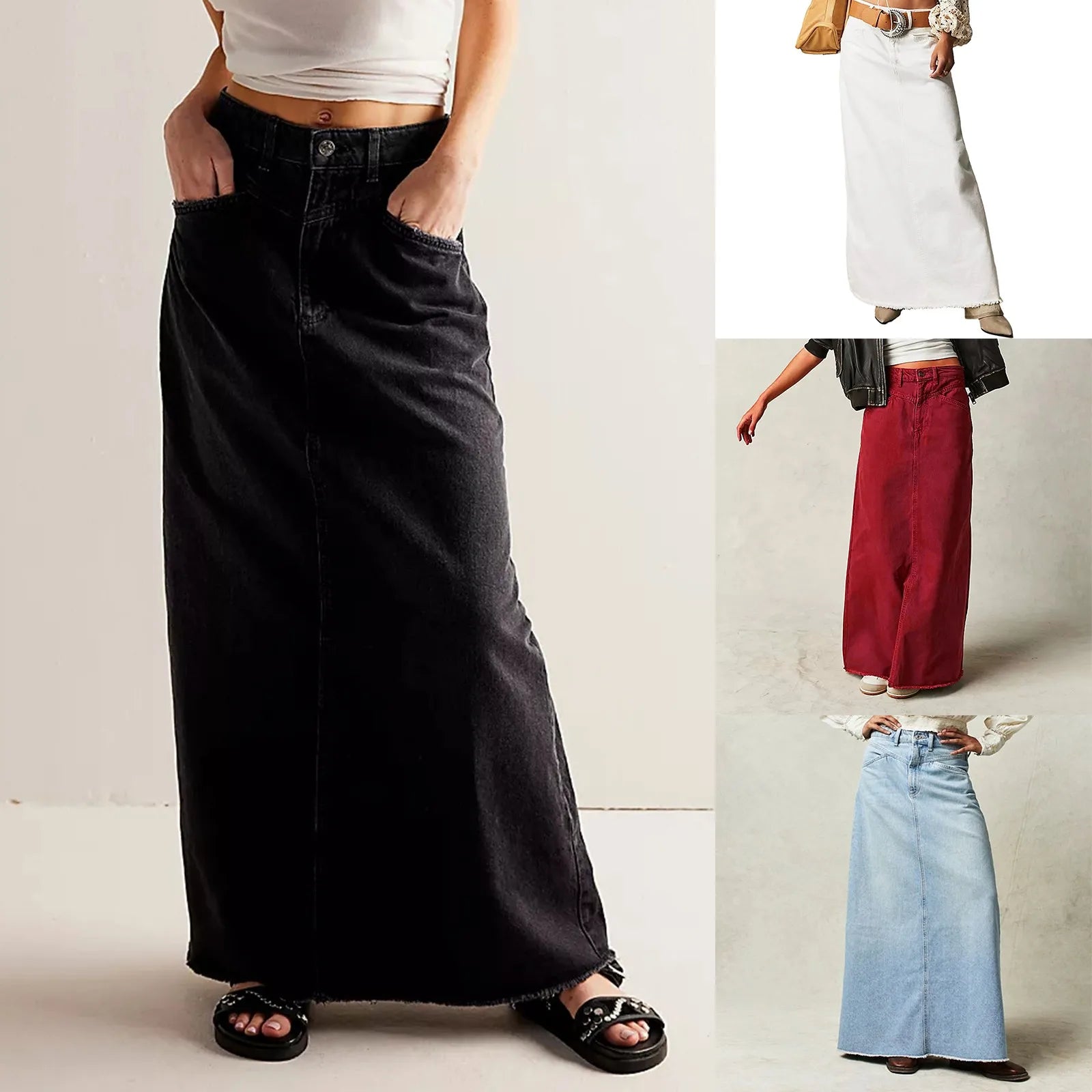 Vintage Denim Skirt for Women | June