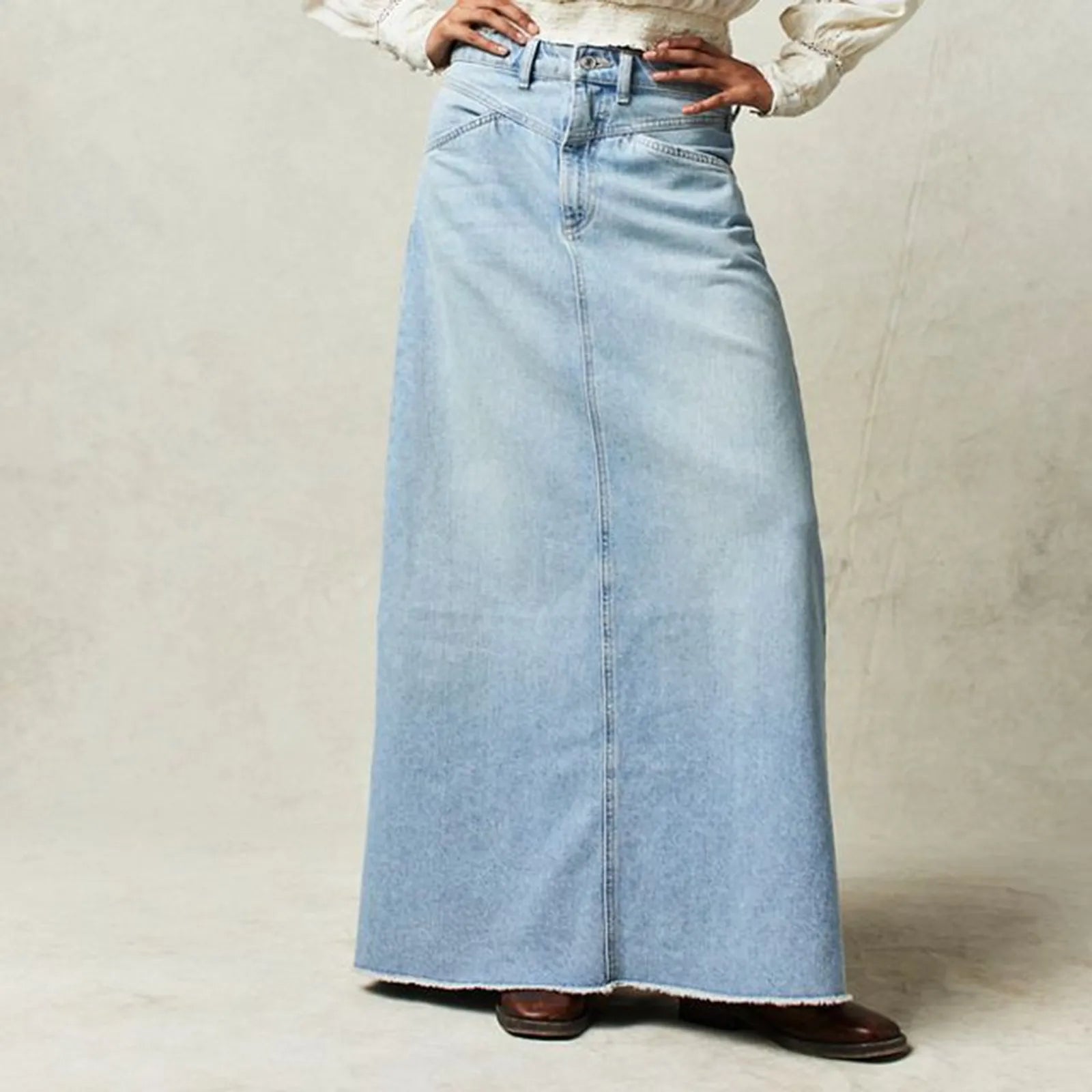 Vintage Denim Skirt for Women | June Blue