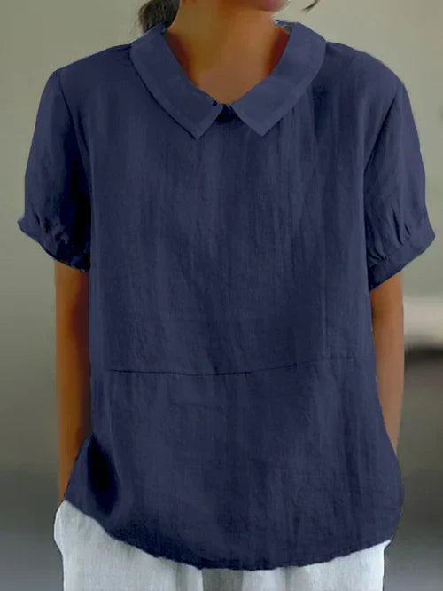 Lightweight Relaxed Fit Blouse for Women | Virel Dark blue