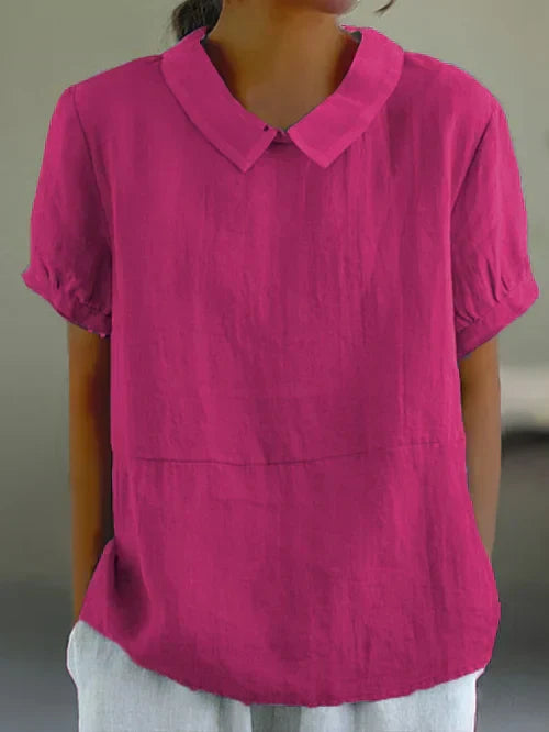 Lightweight Relaxed Fit Blouse for Women | Virel Dark Pink