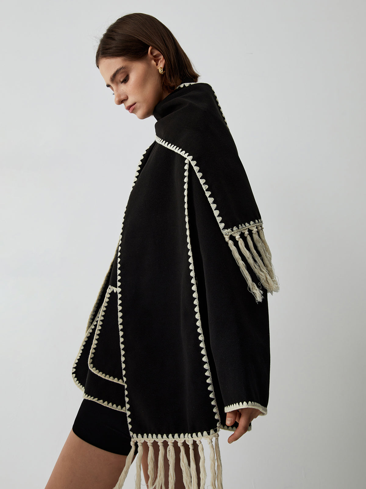 Contrast Trim Jacket Stylish Design for Women | Virell