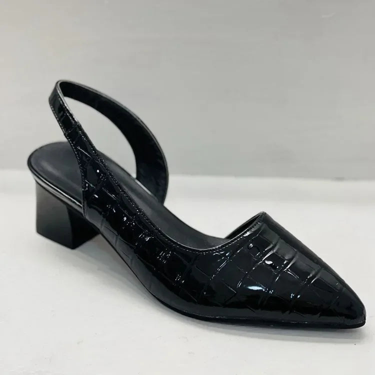Elegant Black Heeled Slingbacks for Women | Virella