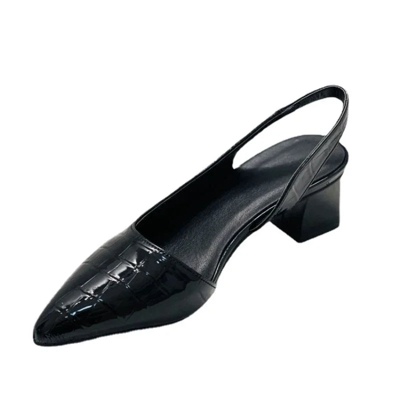 Elegant Black Heeled Slingbacks for Women | Virella