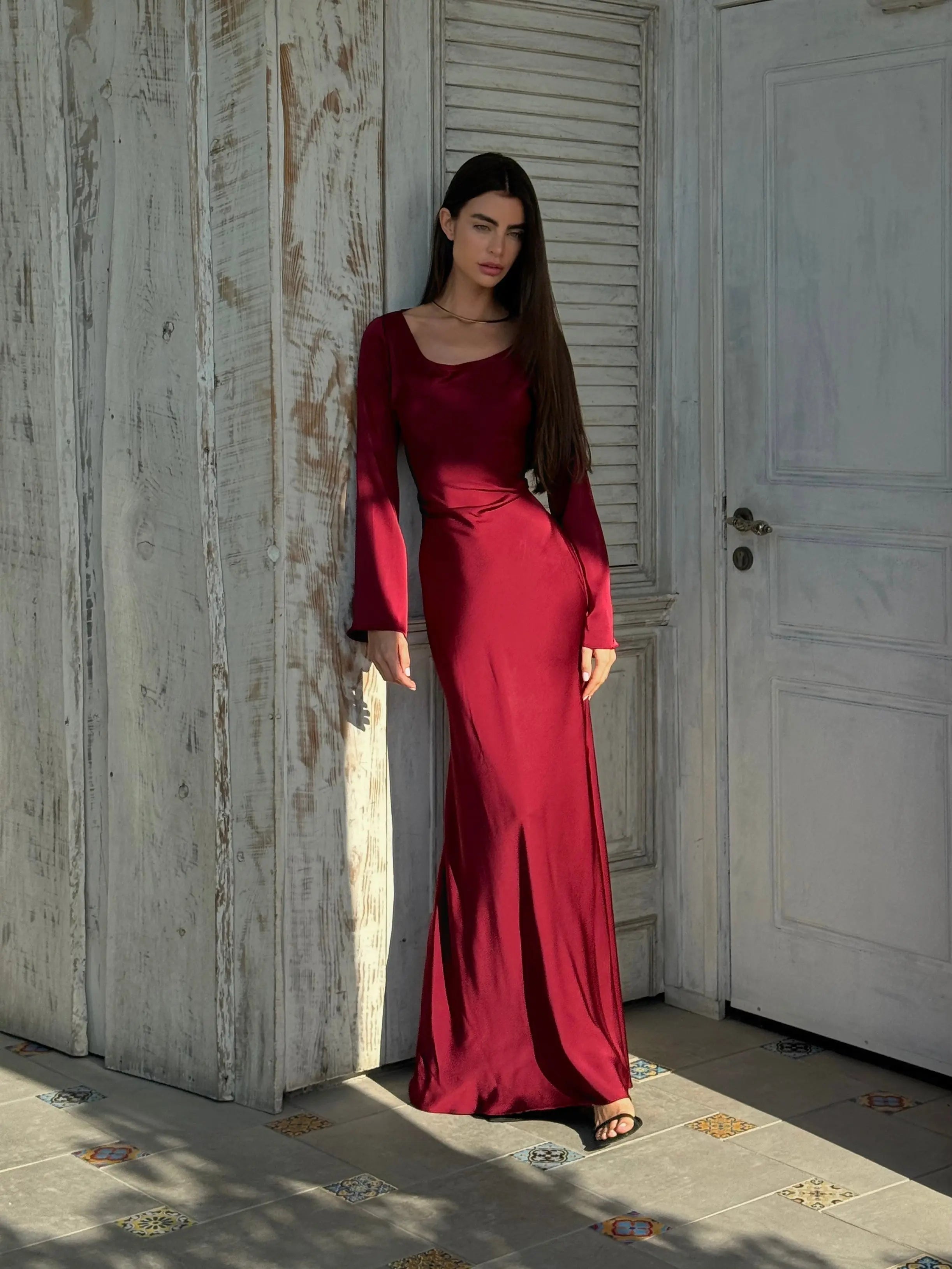 Elegant Long Sleeve Maxi Dress for Women | Virelle