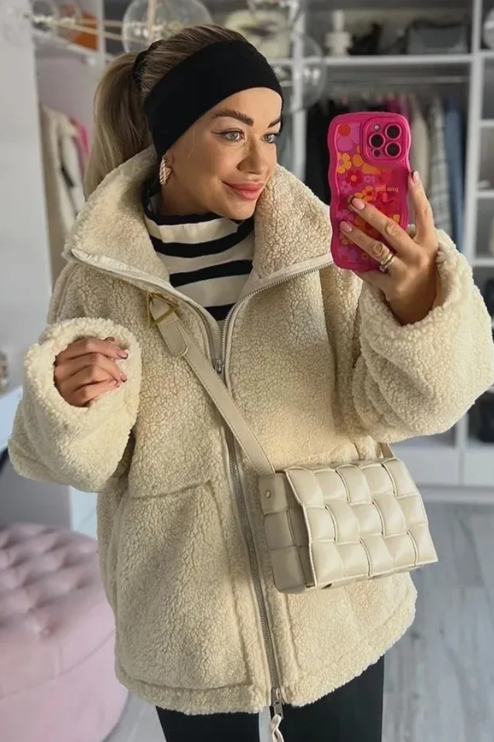 Cozy Teddy Jacket Stylish Design for Women | Visra