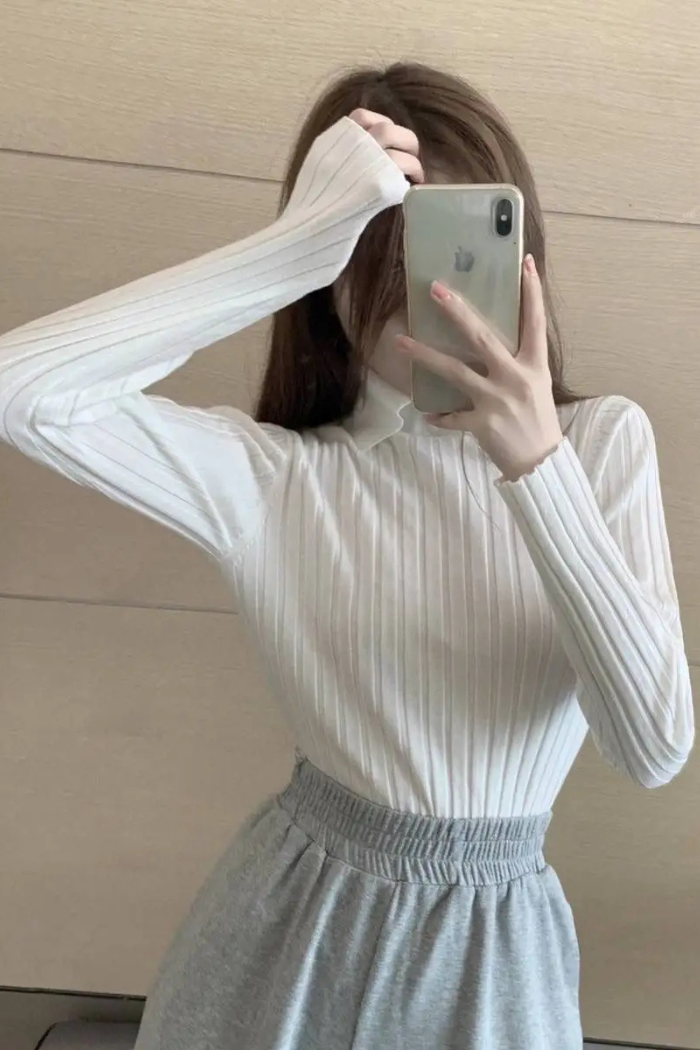 Long Sleeve Knit Polo Casual Fit for Women | Vivienne