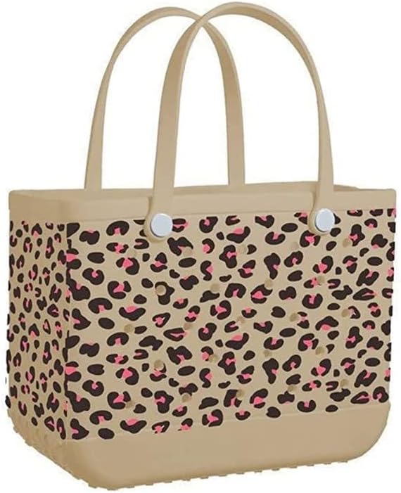 Waterproof EVA Beach & Travel Tote Bag for Women | Soléne Leopard Print