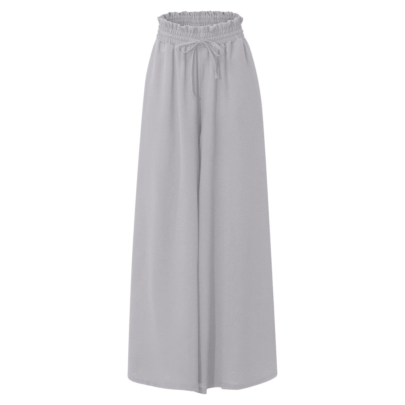 Wide Summer Trousers for Women | Heidara Gray