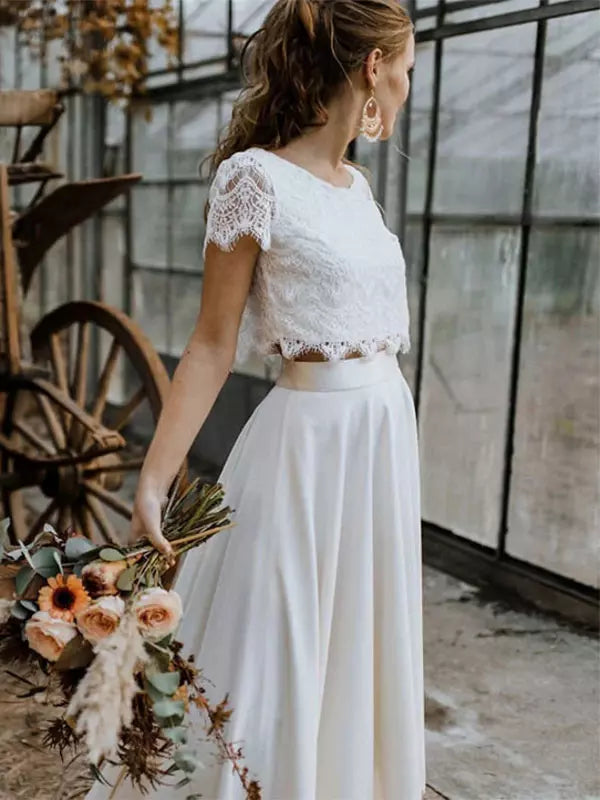 Wivara | Lace Top Maxi Skirt Wedding Dress