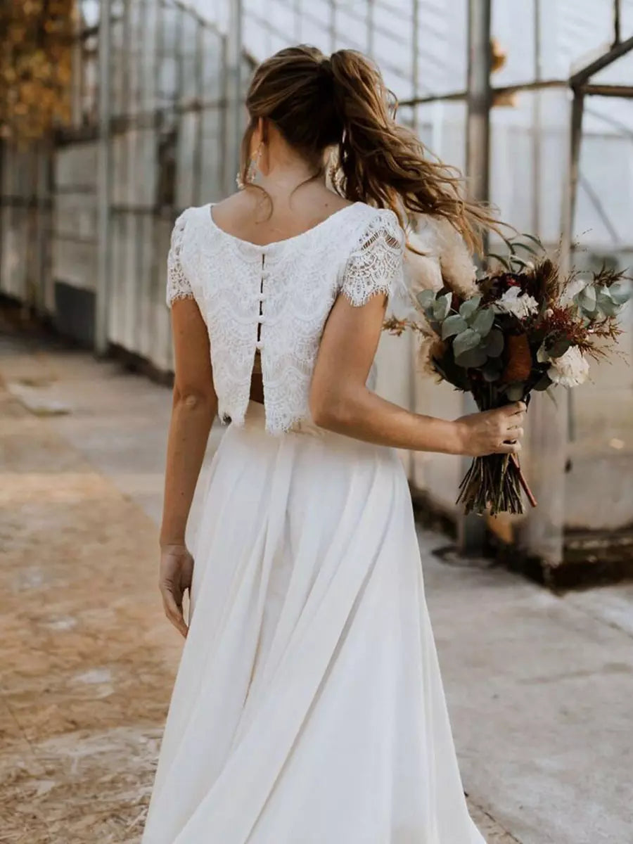 Wivara | Lace Top Maxi Skirt Wedding Dress