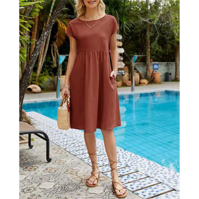 Women Sundress Midi Basic | Judy Orange