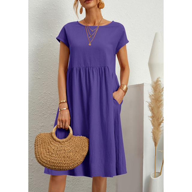 Women Sundress Midi Basic | Judy Purple
