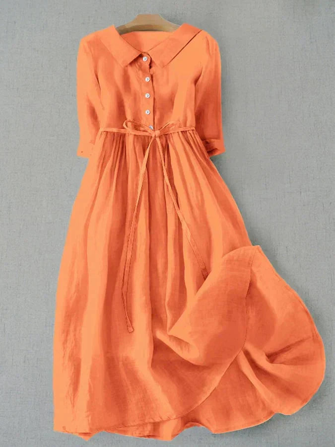 Women Vintage Midi Dress | Rita Orange
