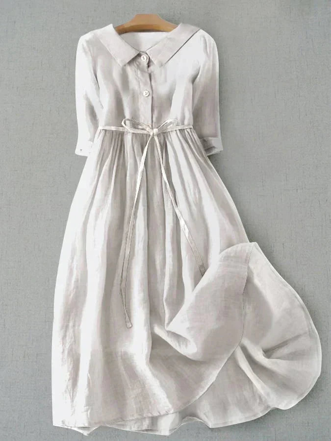 Women Vintage Midi Dress | Rita White
