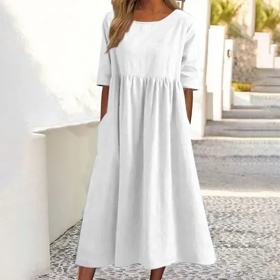 Women Breathable Summer Dress | Caitlin White