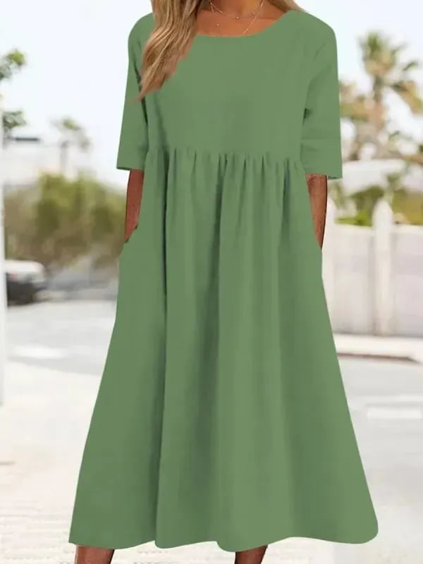 Women Breathable Summer Dress | Caitlin Light Green